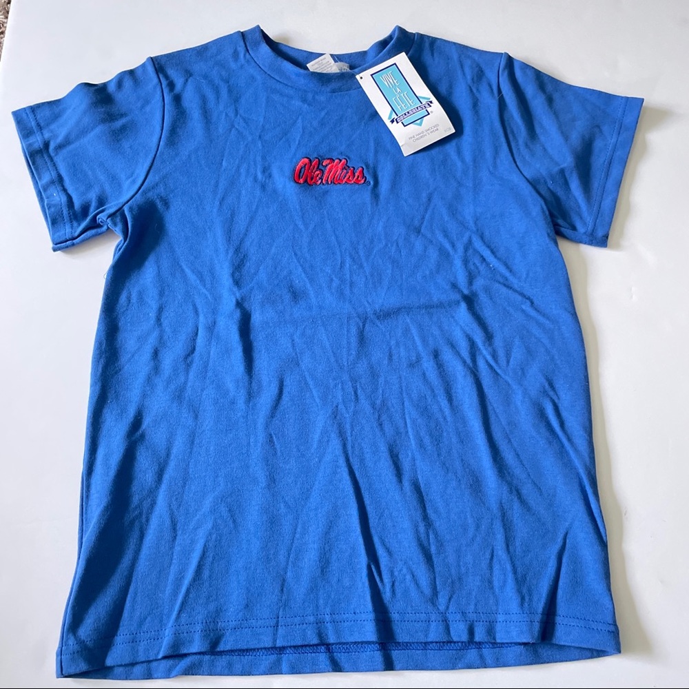 Vive La Fete Mississippi Embroidered Navy Knit Short Sleeve Boys Tee Shi…